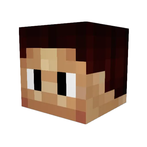 FishFingerss Minecraft avatar head, 3D render