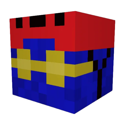FishFry43 Minecraft avatar head, 3D render
