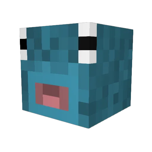 FishInDisguise Minecraft avatar head, 3D render