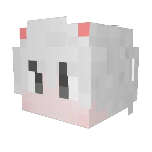 FishLei Minecraft avatar head, 3D render