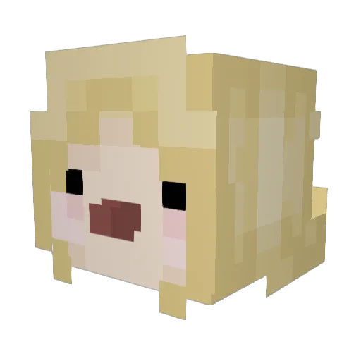 FishParent Minecraft avatar head, 3D render