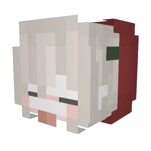 FishPear Minecraft avatar head, 3D render