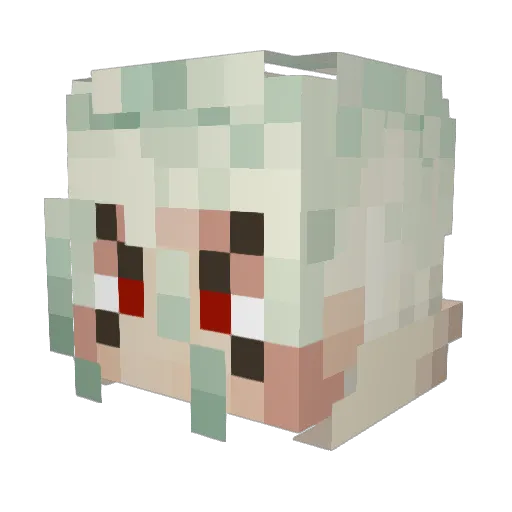 FishSL Minecraft avatar head, 3D render