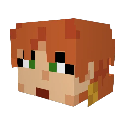 FishStacks Minecraft avatar head, 3D render