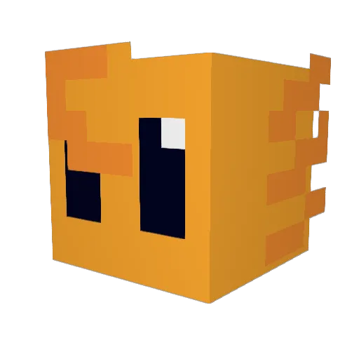 FishSticks_31795 Minecraft avatar head, 3D render