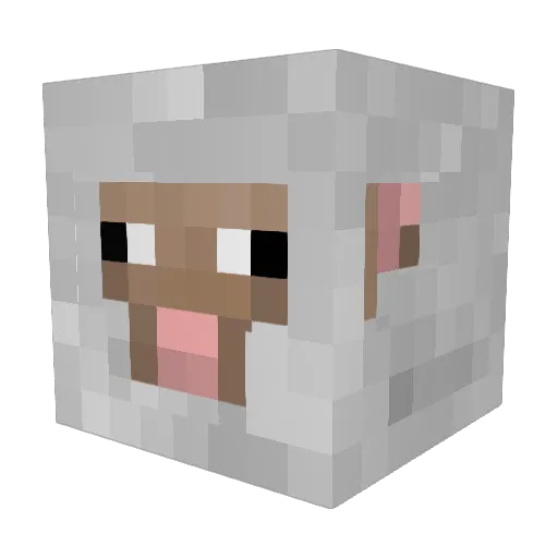 FishTheSheep Minecraft avatar head, 3D render