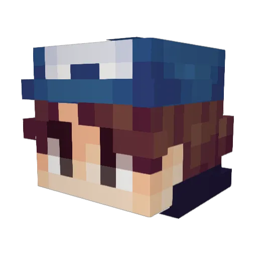 FishVenom Minecraft avatar head, 3D render