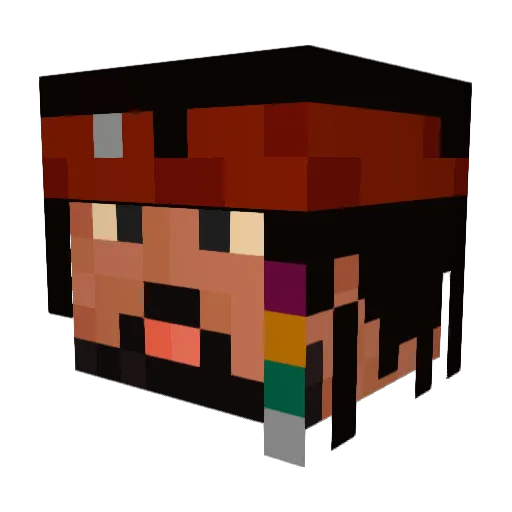 Fish_Flakes Minecraft avatar head, 3D render