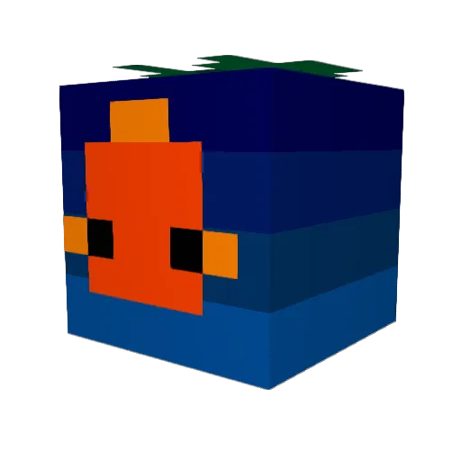 Fish_S3npa1 Minecraft avatar head, 3D render