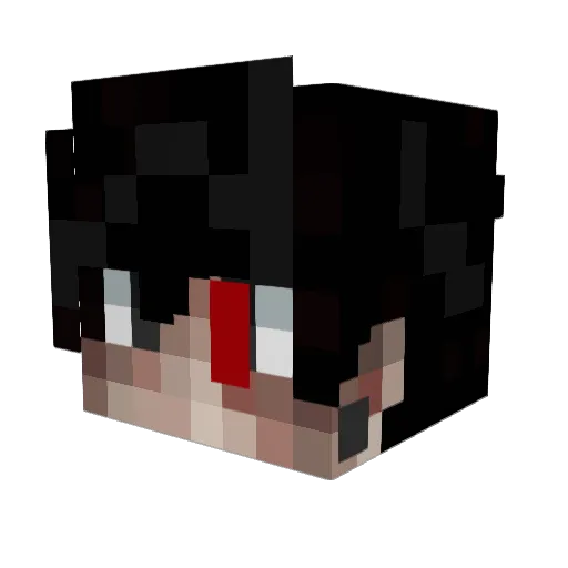 Fisheet Minecraft avatar head, 3D render
