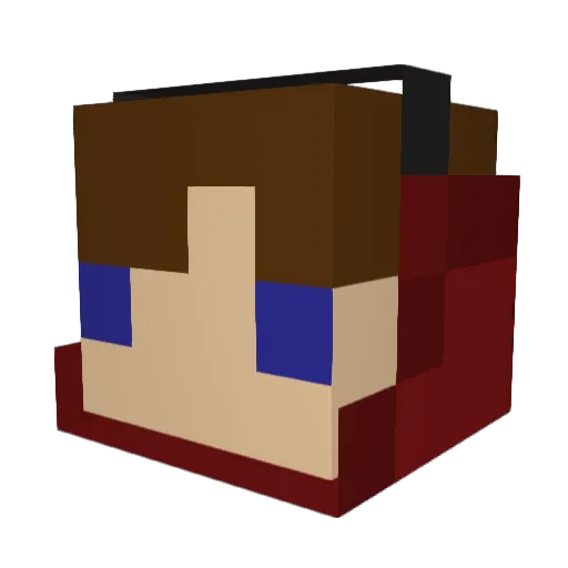 FisherGamer7924 Minecraft avatar head, 3D render