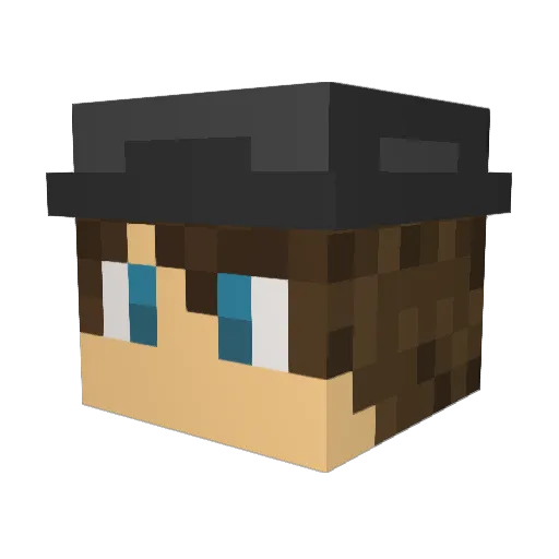 Fisherman57 Minecraft avatar head, 3D render