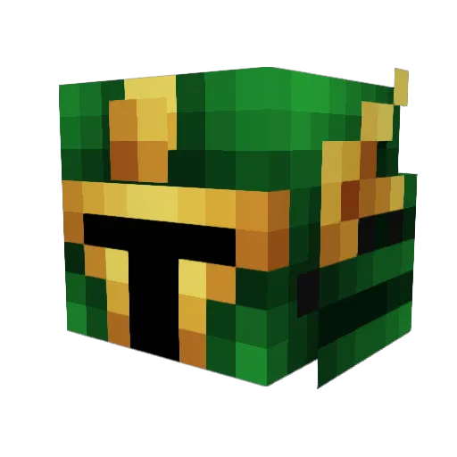 Fishgelt Minecraft avatar head, 3D render