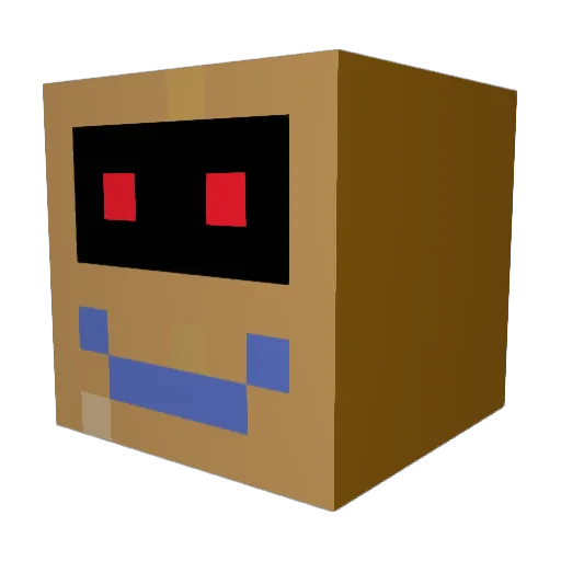 Fishii66 Minecraft avatar head, 3D render