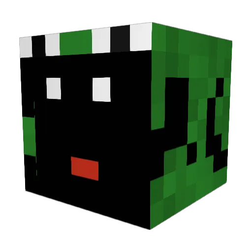 FishingLizard Minecraft avatar head, 3D render
