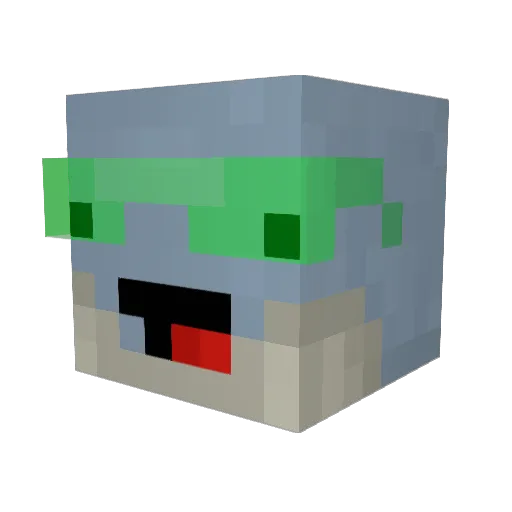 Fishistan Minecraft avatar head, 3D render