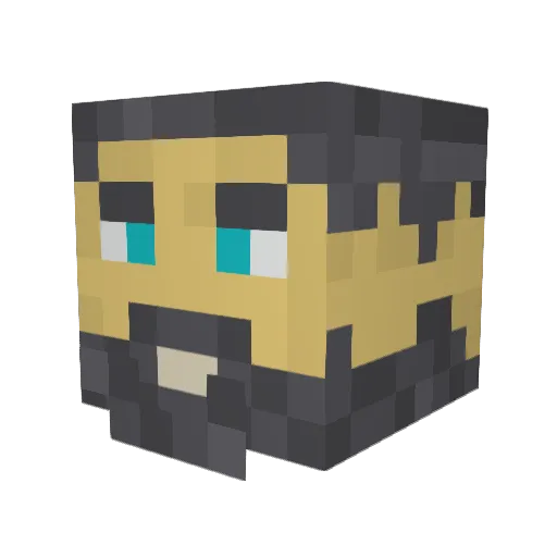 FishmanNemo Minecraft avatar head, 3D render