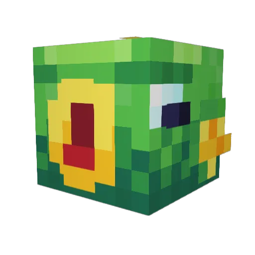 Fishmilk Minecraft avatar head, 3D render