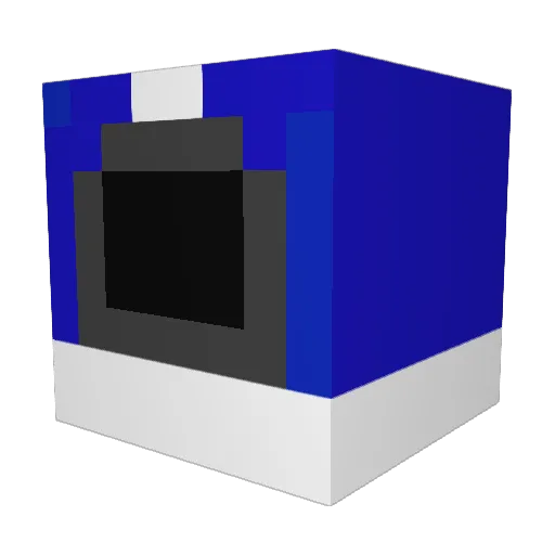 Fishminer_ Minecraft avatar head, 3D render