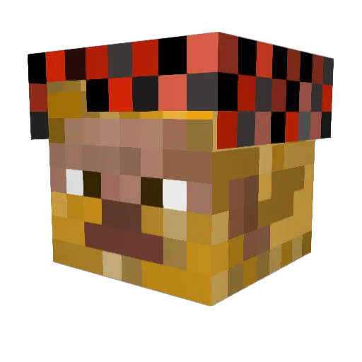 FishnChips_Gamer Minecraft avatar head, 3D render