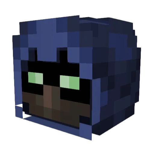 Fishnoggin Minecraft avatar head, 3D render