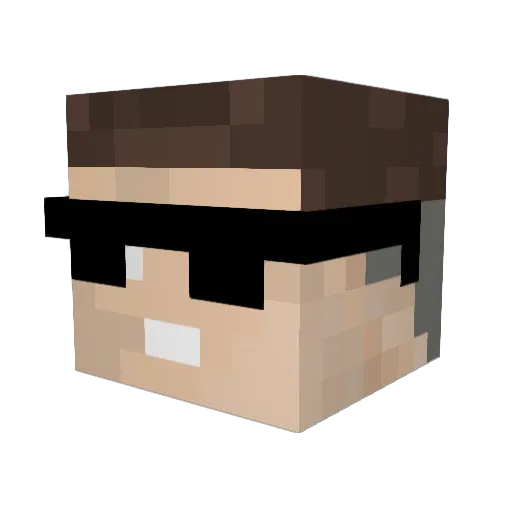 FishsterPvP Minecraft avatar head, 3D render
