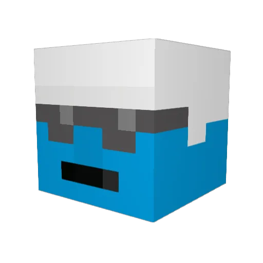 Fishstick4U Minecraft avatar head, 3D render