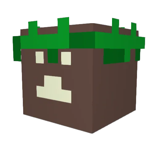 Fishtity Minecraft avatar head, 3D render