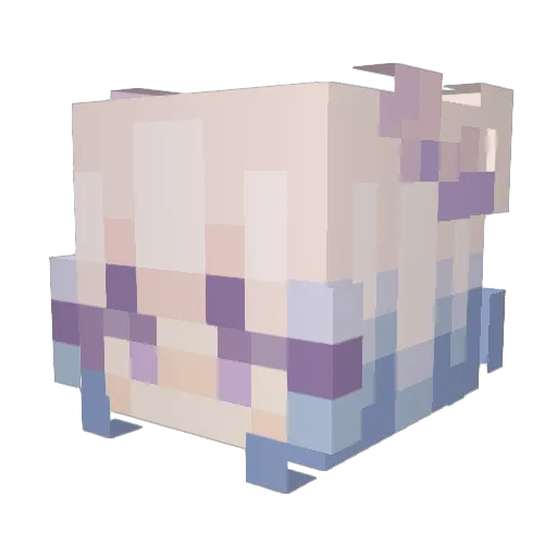 Fishuvn Minecraft avatar head, 3D render