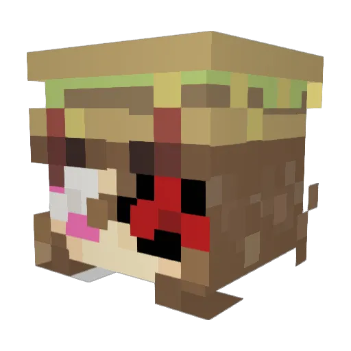 FishyFish133 Minecraft avatar head, 3D render