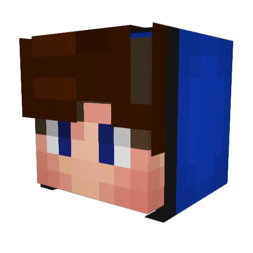 FishyForce Minecraft avatar head, 3D render
