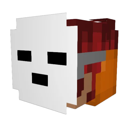 FishyForks Minecraft avatar head, 3D render
