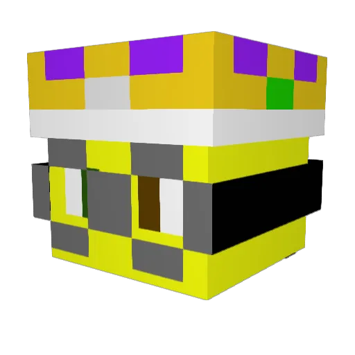 FishyGamer7525 Minecraft avatar head, 3D render