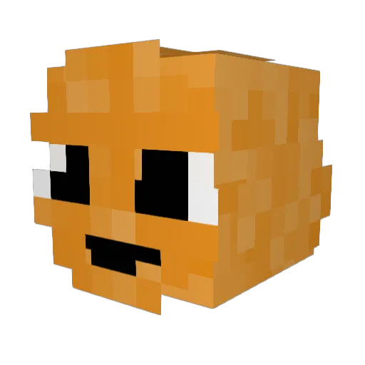 FishyGeslo Minecraft avatar head, 3D render