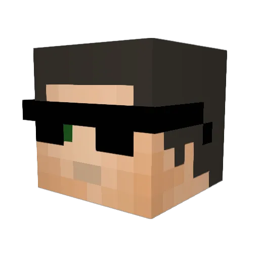 FishyGuyOG Minecraft avatar head, 3D render