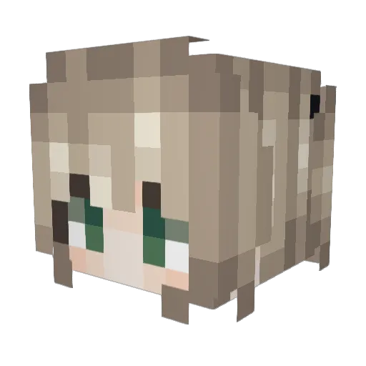 FishyMale Minecraft avatar head, 3D render