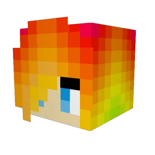 FishyStar Minecraft avatar head, 3D render