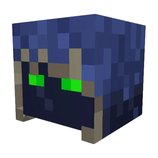 Fishybang Minecraft avatar head, 3D render