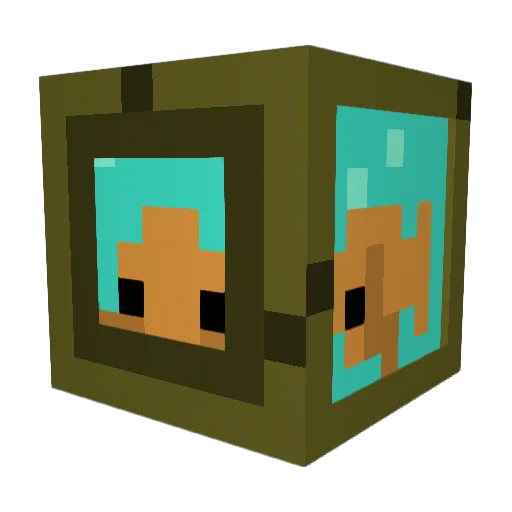 Fishyfluff Minecraft avatar head, 3D render