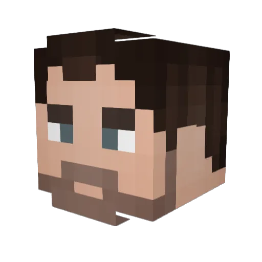 Fishykun Minecraft avatar head, 3D render