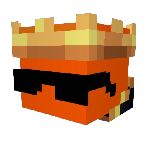 Fishyxplayz Minecraft avatar head, 3D render
