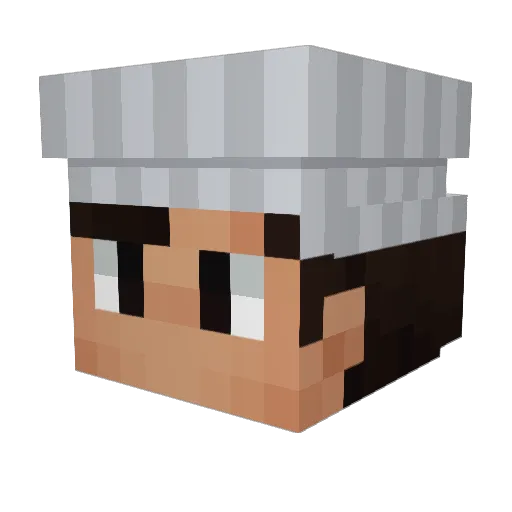 Fisk0t Minecraft avatar head, 3D render