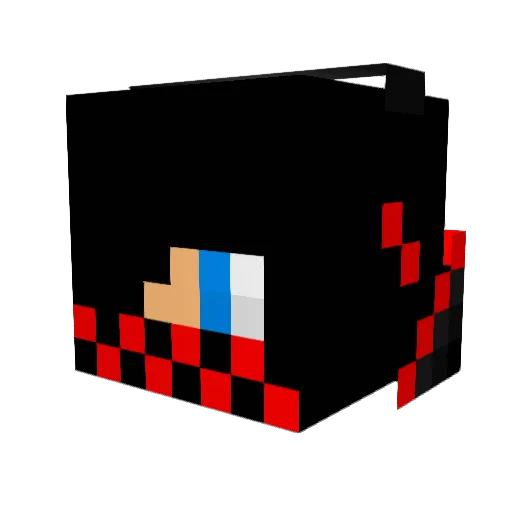 Fiskehue Minecraft avatar head, 3D render