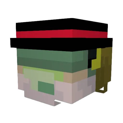 Fiskenflipp Minecraft avatar head, 3D render
