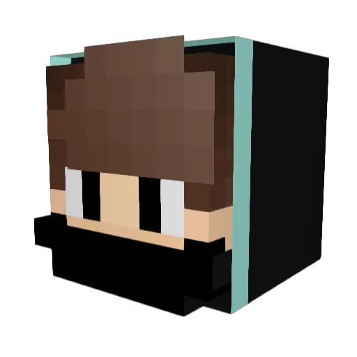 FiskuSs Minecraft avatar head, 3D render