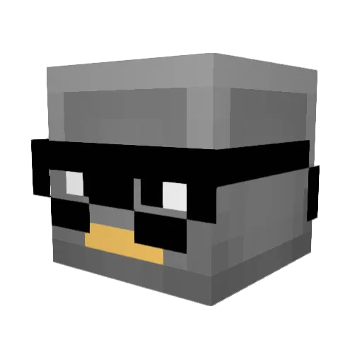 Fist89 Minecraft avatar head, 3D render