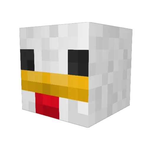FistFights_10101 Minecraft avatar head, 3D render
