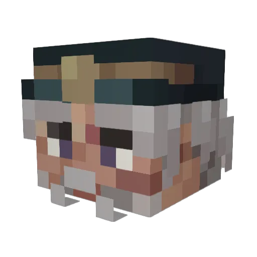 FistasKA Minecraft avatar head, 3D render