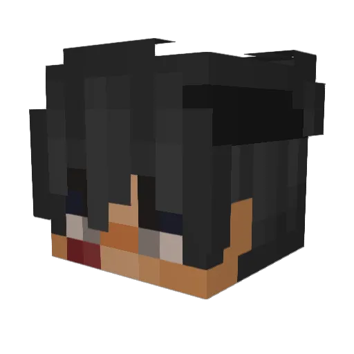 Fistender Minecraft avatar head, 3D render