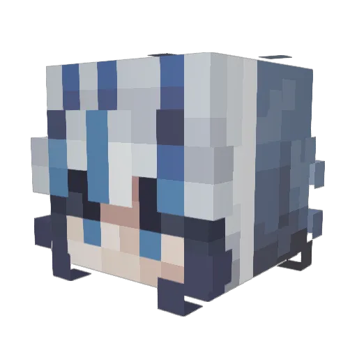 Fisticuffer Minecraft avatar head, 3D render